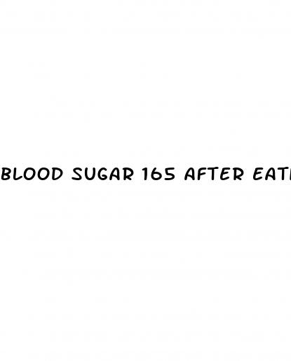 blood sugar 165 after eating