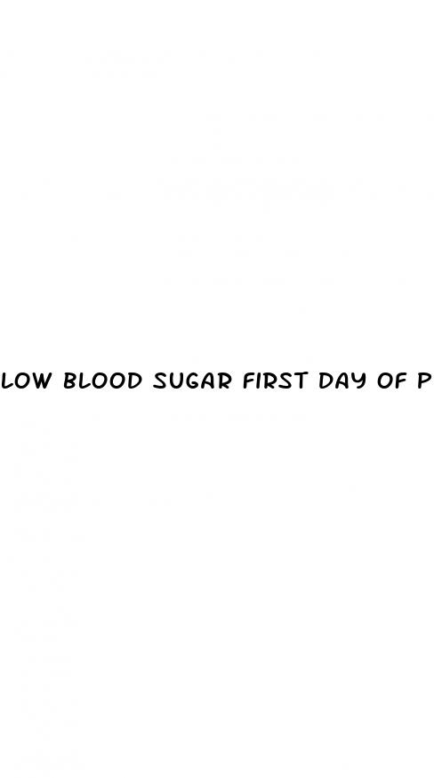 low blood sugar first day of period