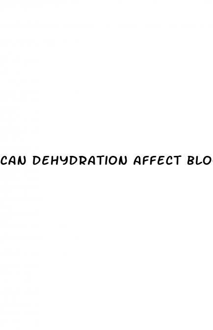 can dehydration affect blood sugar