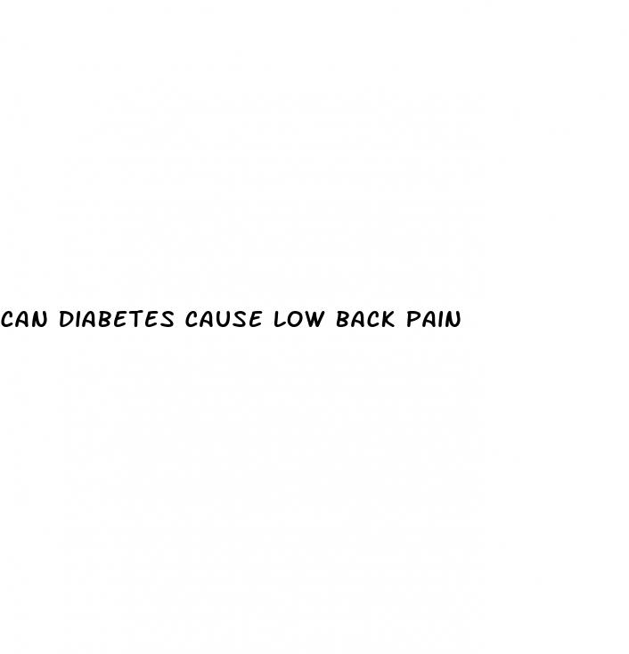 can diabetes cause low back pain