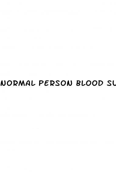normal person blood sugar level
