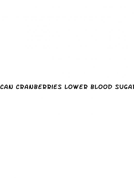 can cranberries lower blood sugar