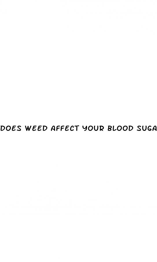 does weed affect your blood sugar