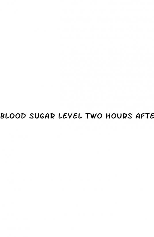 blood sugar level two hours after meal