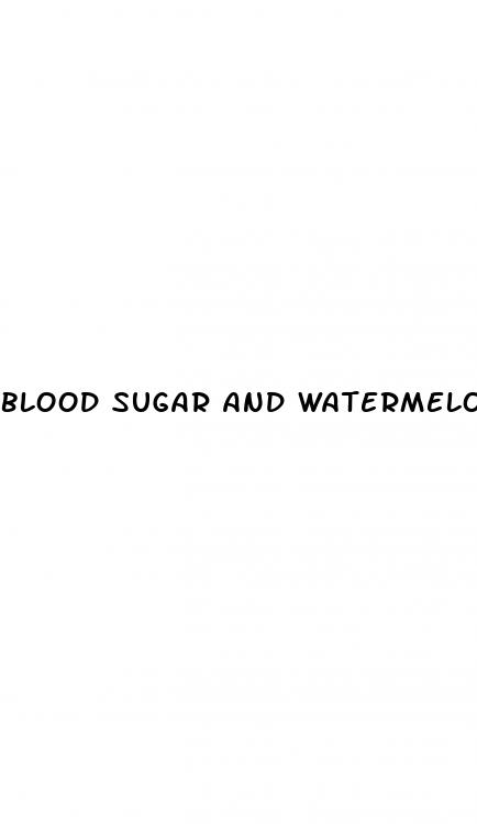 blood sugar and watermelon