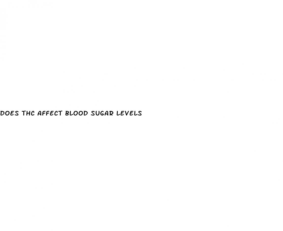 does thc affect blood sugar levels