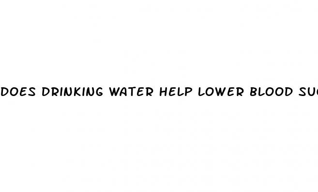 does drinking water help lower blood sugar