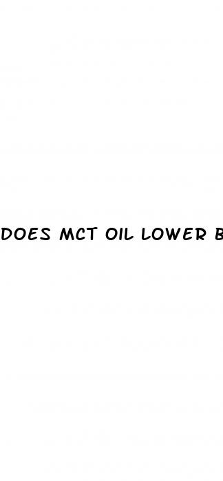 does mct oil lower blood sugar