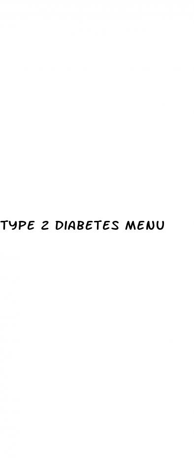 type 2 diabetes menu