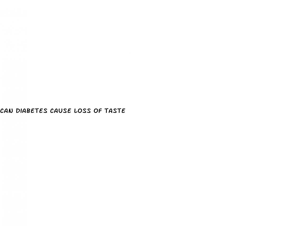 can diabetes cause loss of taste