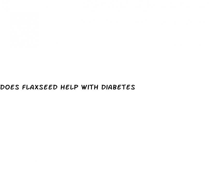 does flaxseed help with diabetes