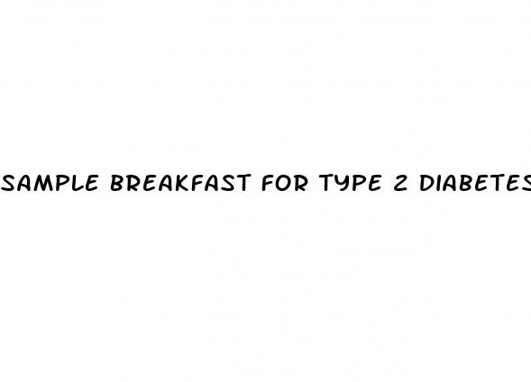sample breakfast for type 2 diabetes