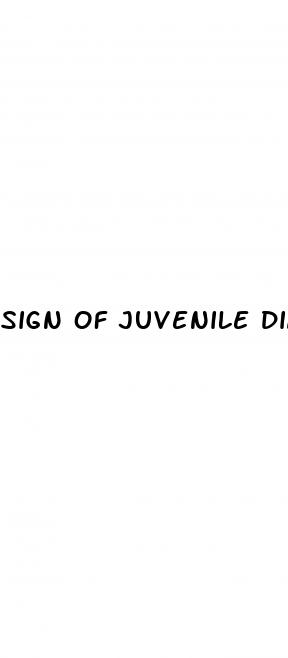 sign of juvenile diabetes
