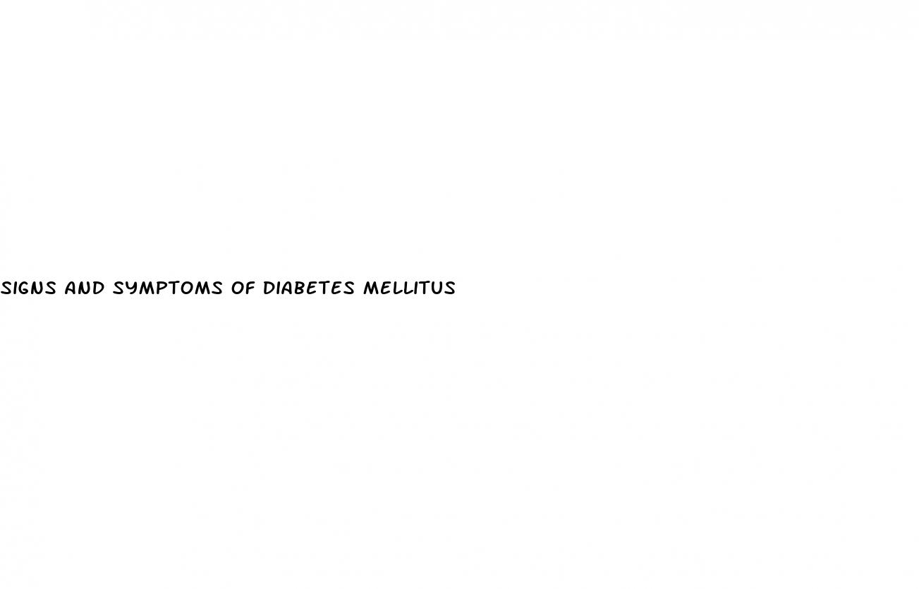 signs and symptoms of diabetes mellitus