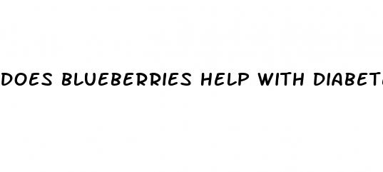 does blueberries help with diabetes