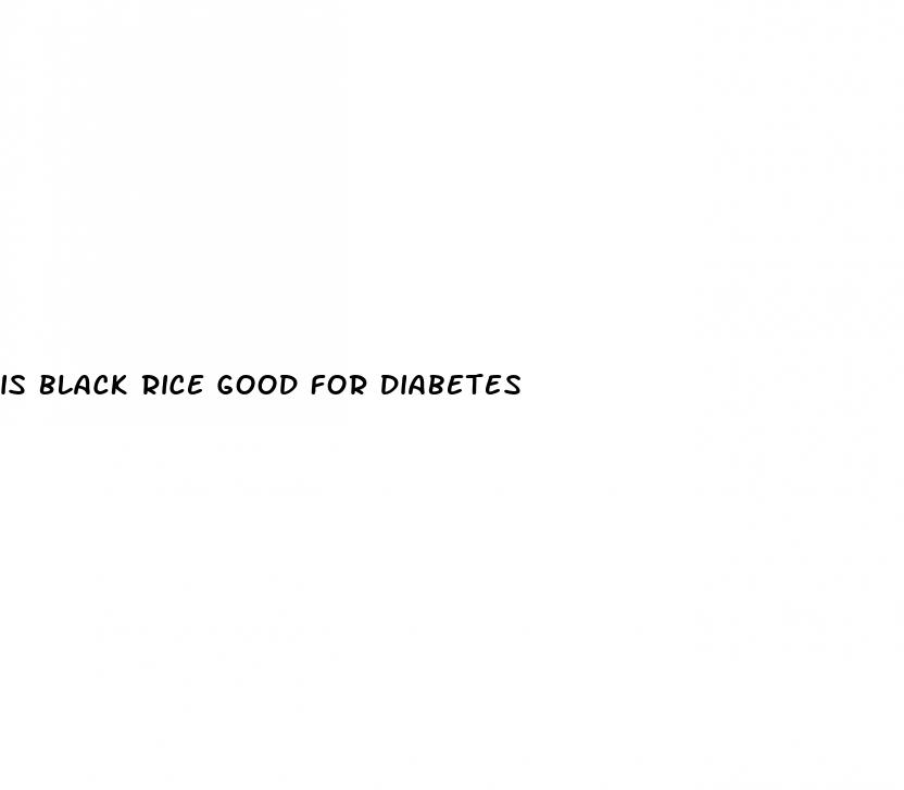is black rice good for diabetes