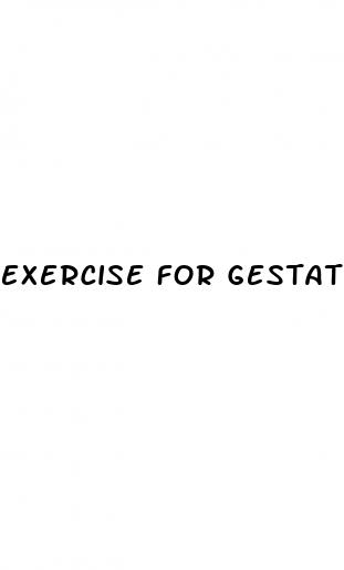 exercise for gestational diabetes