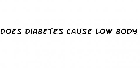 does diabetes cause low body temperature