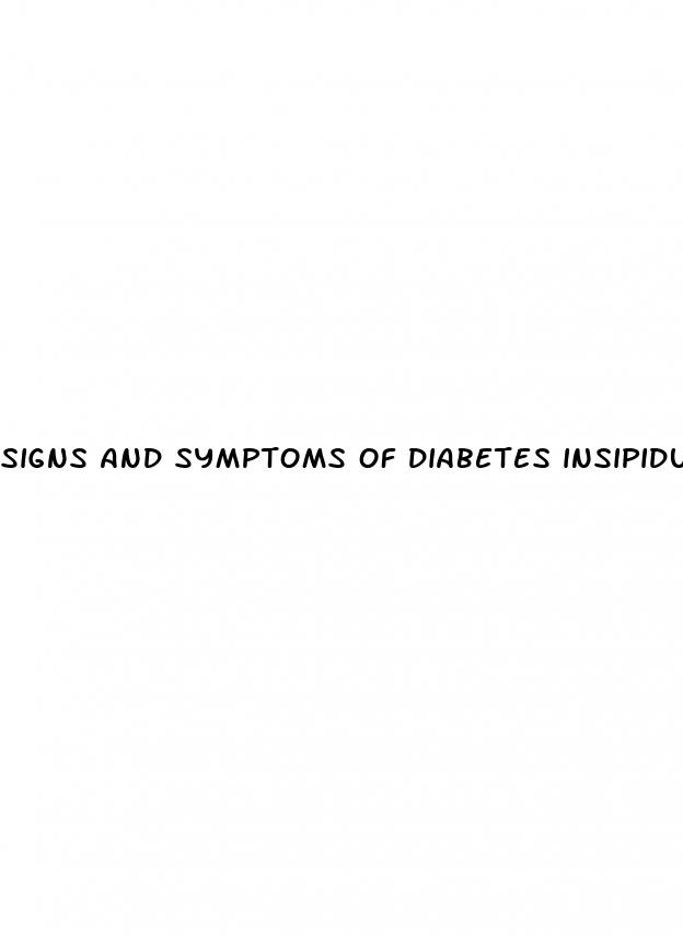 signs and symptoms of diabetes insipidus