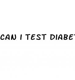 can i test diabetes at home