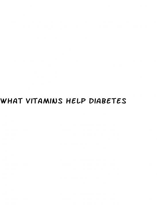 what vitamins help diabetes