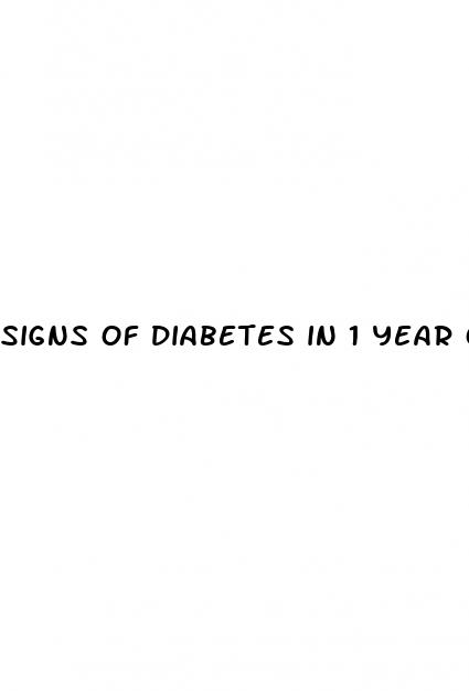 signs of diabetes in 1 year old
