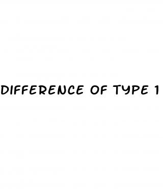difference of type 1 and 2 diabetes