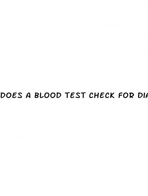 does a blood test check for diabetes