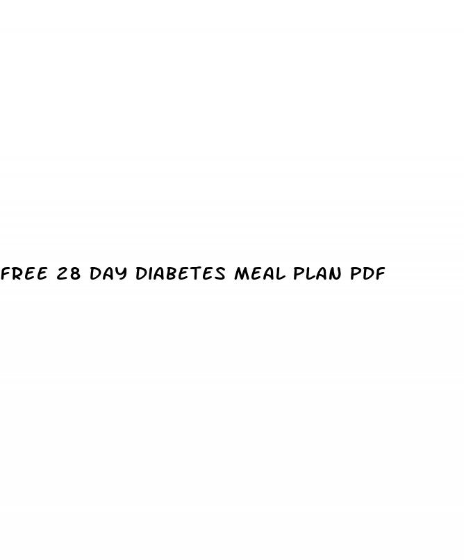 free 28 day diabetes meal plan pdf