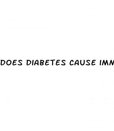 does diabetes cause immunosuppression