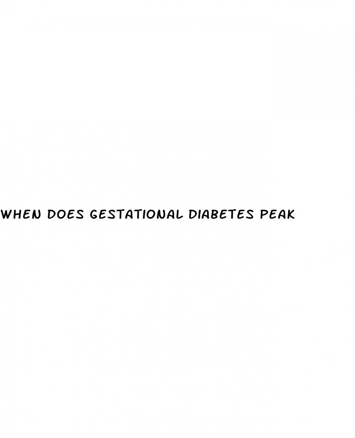when does gestational diabetes peak