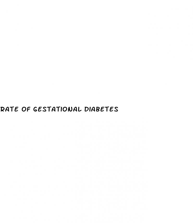 rate of gestational diabetes