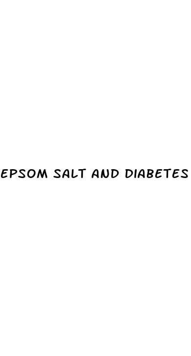 epsom salt and diabetes