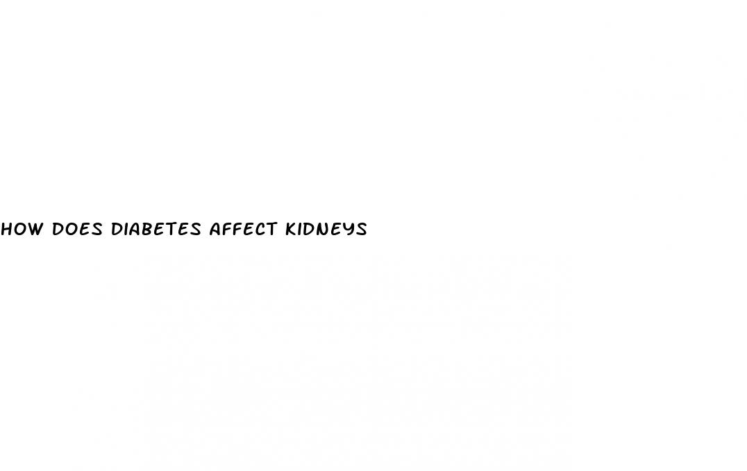 how does diabetes affect kidneys