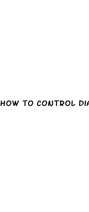 how to control diabetes with diet