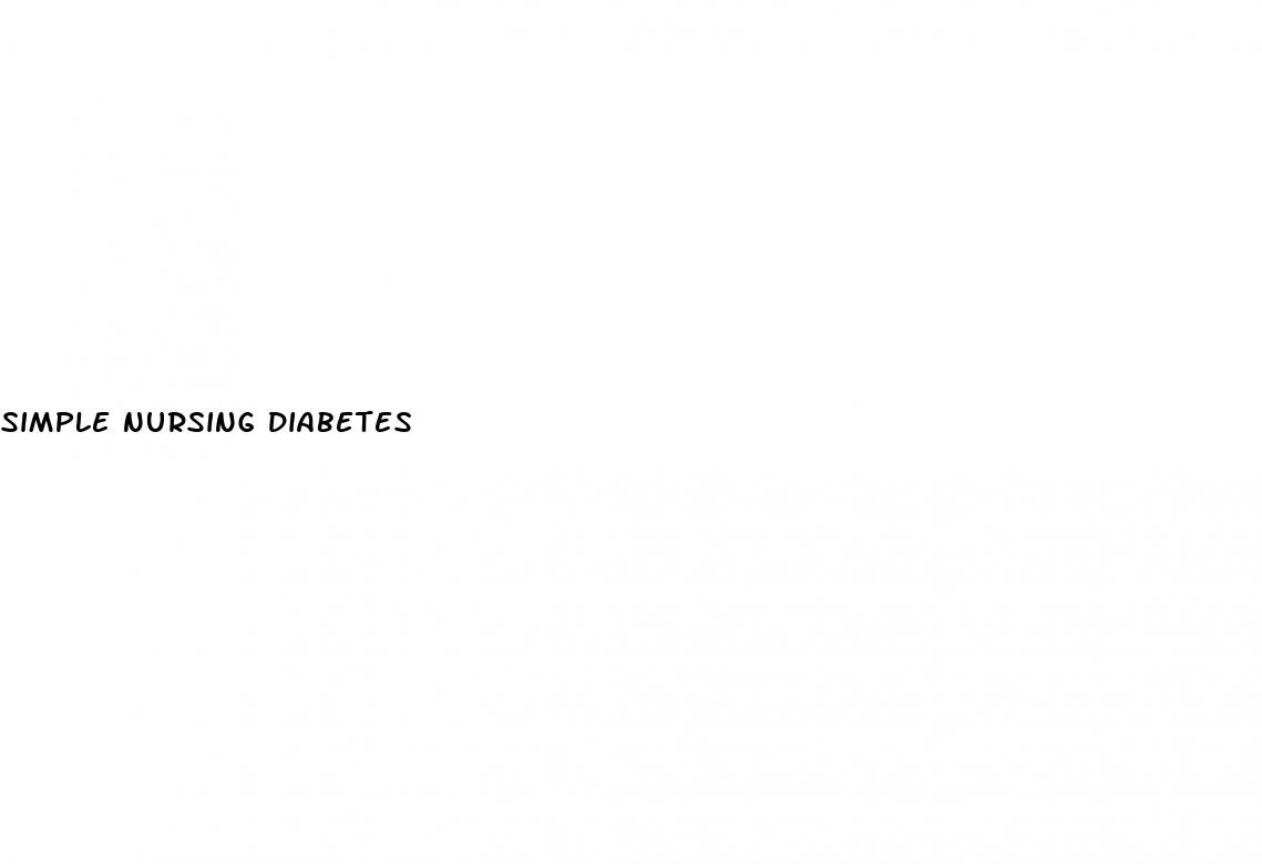 simple nursing diabetes