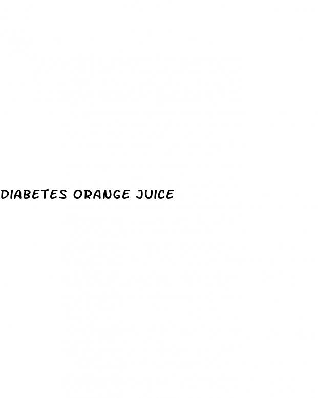 diabetes orange juice