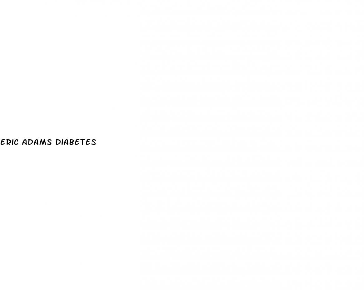 eric adams diabetes