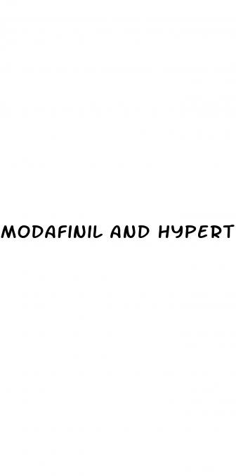 modafinil and hypertension