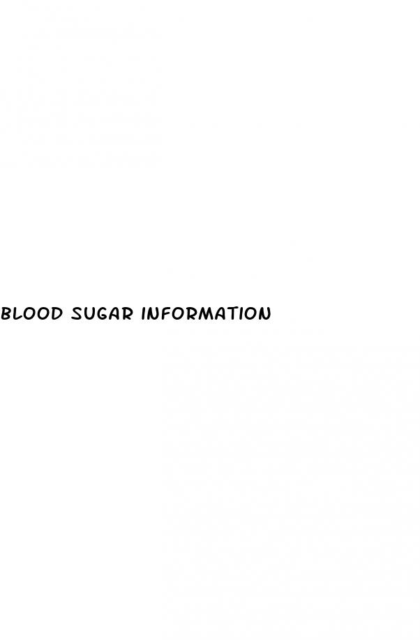 blood sugar information