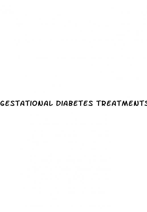 gestational diabetes treatments