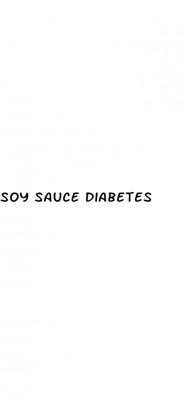 soy sauce diabetes
