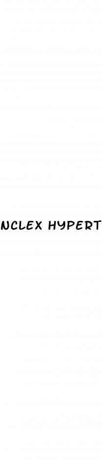 nclex hypertension questions