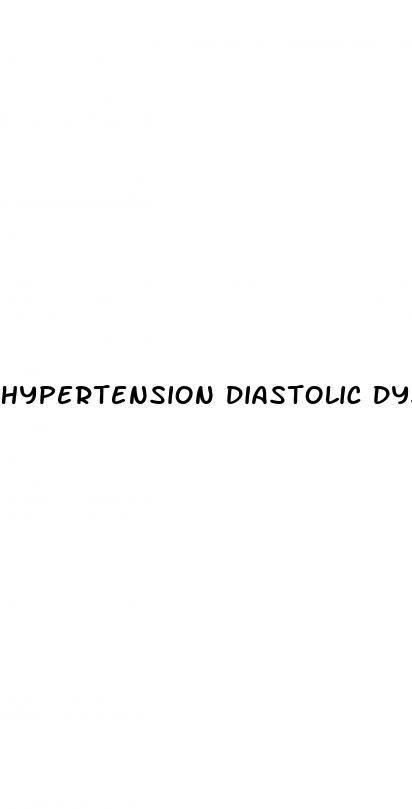 hypertension diastolic dysfunction