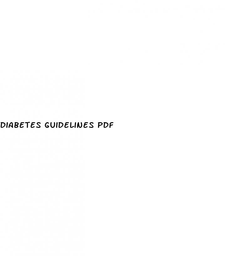 diabetes guidelines pdf