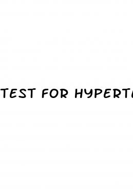 test for hypertension