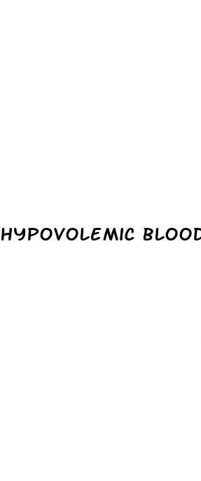 hypovolemic blood pressure