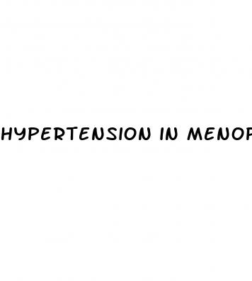 hypertension in menopause