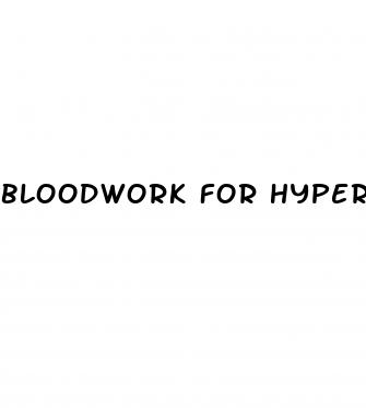 bloodwork for hypertension