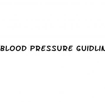 blood pressure guidlines